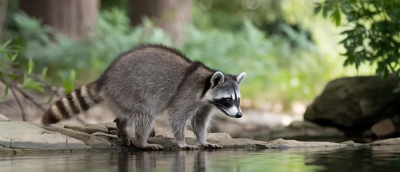 Raccoons in Oshawa creeks and neighbourhoods raccoon in creek